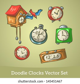 doodle car twooden clock