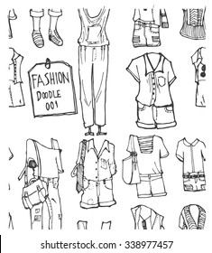 doodle clothes seamless