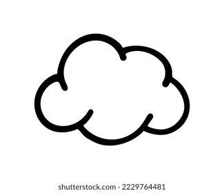 Doodle cloud. Hand-drawn vector illustration