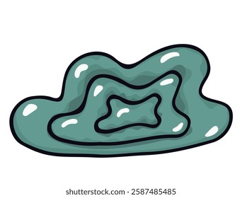 doodle cloud isolated on white background. Vector illustration. Hand drawn