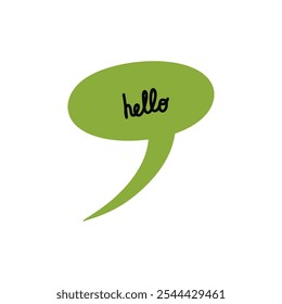 Doodle Cloud Speech Bubble Icon. Comic Speech Bubble. Talk Bubble. Hello