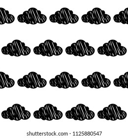 Doodle clouds seamless pattern background. Abstract clouds swatch for card, party invitation, menu, dress, wallpaper, holiday shop sale, bag print, t shirt, workshop advertising etc. 