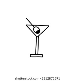 concepto de ilustración vectorial de cóctel de garabatos