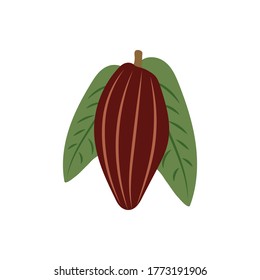 Doodle cocoa icon isolated on white. Chocolate food. Vector stock illustration. EPS 10
