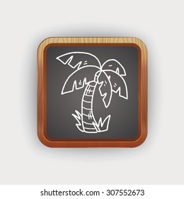 doodle coconut tree