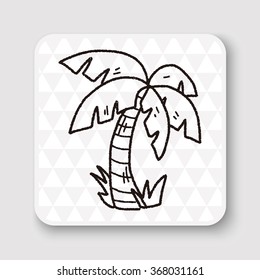 doodle coconut tree