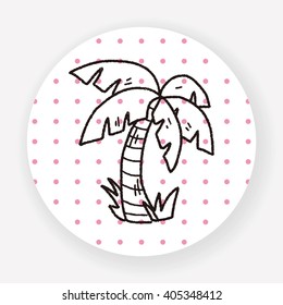 doodle coconut tree