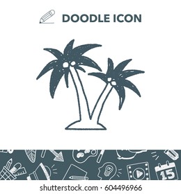 doodle coconut trees