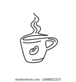 doodle coffe cup line  vector illustration design 