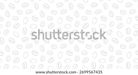 doodle Coffee beans pattern background. coffee beans background. Coffee Beans Illustration for packaging.