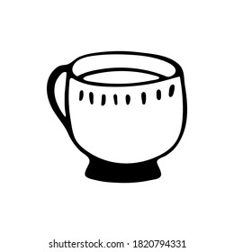 Doodle coffee cup. Hand-drawn picture. Vector illustration