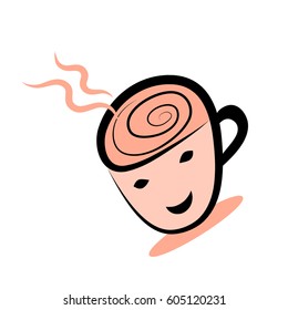 doodle coffee cup icon design