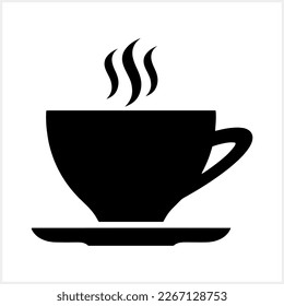 Doodle coffee cup tea coffee clipart isolated. Stencil Vector stock illustration. EPS 10
