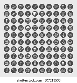 doodle coffee icons