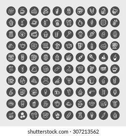 doodle coffee icons