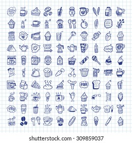 doodle coffee icons