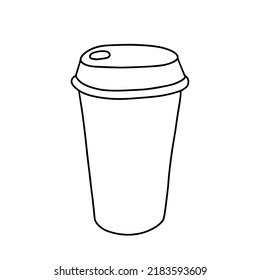 Doodle coffee mug vector illustration. Hand drawn coffee mug sketch