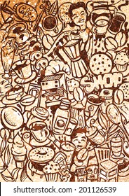 Doodle Coffee Sketch