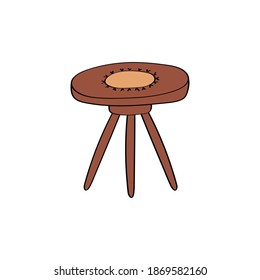 Icono de la mesa baja Doodle. Ilustración vectorial dibujada a mano