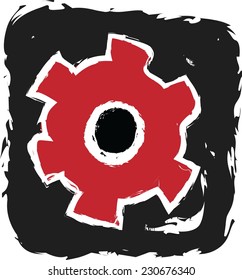 doodle cog settings icon symbol