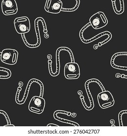 doodle collar rope seamless pattern background