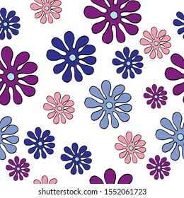 Doodle collection on colorful backdrop. Vintage natural pattern. Abstract vector background. Element decorative floral. Vector decorative flowers. Textile design texture. Vector illustration art.