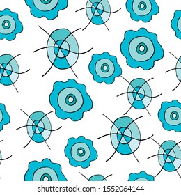 Doodle collection on colorful backdrop. Vintage natural pattern. Abstract vector background. Element decorative floral. Vector decorative flowers. Textile design texture. Vector illustration art.