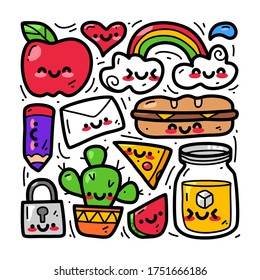 Doodle collection set of random element