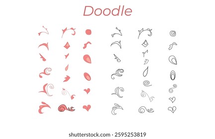 Doodle collection for social media post and t-shirt 