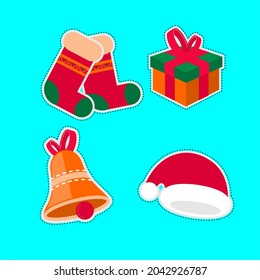 doodle collection vector  christmas decorations  