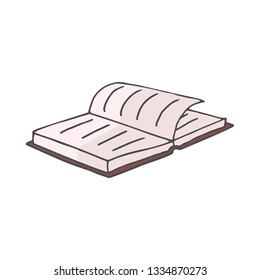 Doodle color book. Vector illustration isolated on white background.