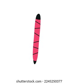 Doodle colored marker. Contemporary design vector illustration.