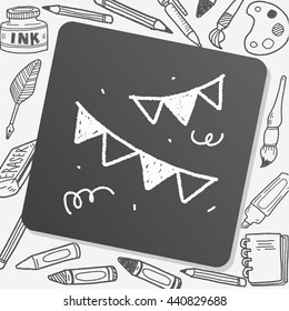 doodle Colored ribbon
