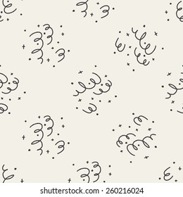 doodle Colored ribbon seamless pattern background