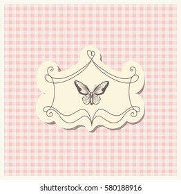 Doodle colorful butterfly. Vector illustration in abstract style