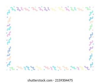 doodle colorful frame vector background