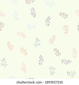 Doodle colorful simple vector. Seamless pattern of hand-drawn roses. Seamless random colorful pattern of hand-drawn flowers. Isolated.