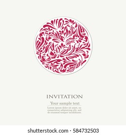 Doodle colorful template with element of design. Vector illustration in abstract style
