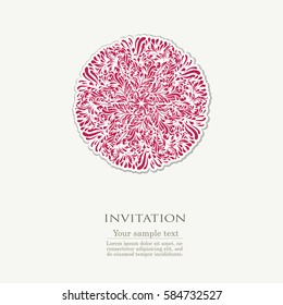 Doodle colorful template with element of design. Vector illustration in abstract style
