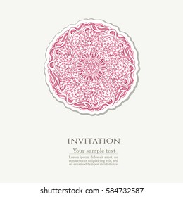 Doodle colorful template with element of design. Vector illustration in abstract style