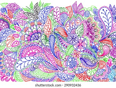 Doodle colorful vector background wallpaper