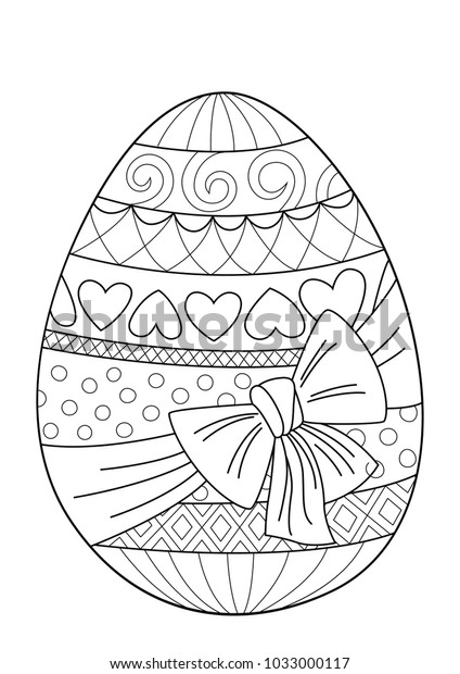Download Doodle Coloring Book Page Easter Egg Stock Vector Royalty Free 1033000117