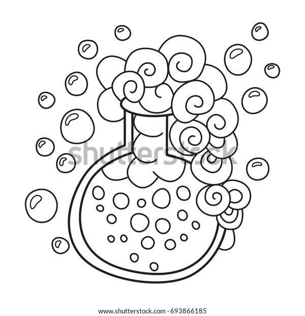 Download Doodle Coloring Book Page Magic Potion Stock Vector ...