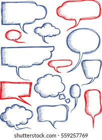 Doodle of comic bubble speech. Vector illustration