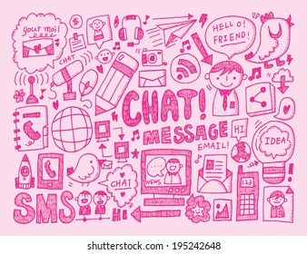 doodle communication background