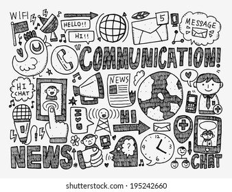 Doodle Communication Background