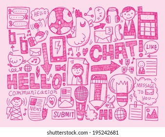 doodle communication background