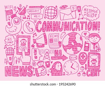 doodle communication background