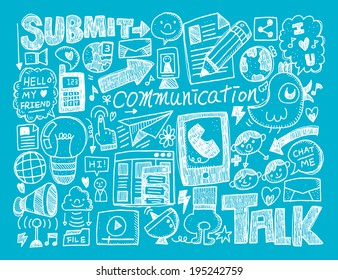 doodle communication background
