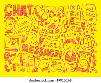 doodle communication background